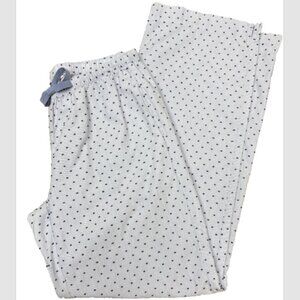 Victoria Secret pajama lounge pants women 100% cotton blue dots lightweight XS